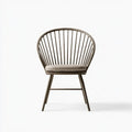 Silla con respaldo de varillas en abanico - gris