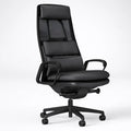 Silla de oficina con respaldo alto y ruedas - negro